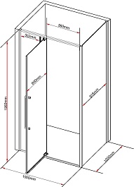 Black&White Душевой уголок Stellar Wind S812 BG 100x100 – фотография-4